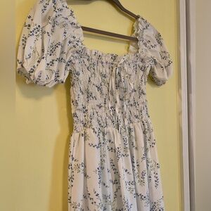Smocked Puff Sleeve Floral dress